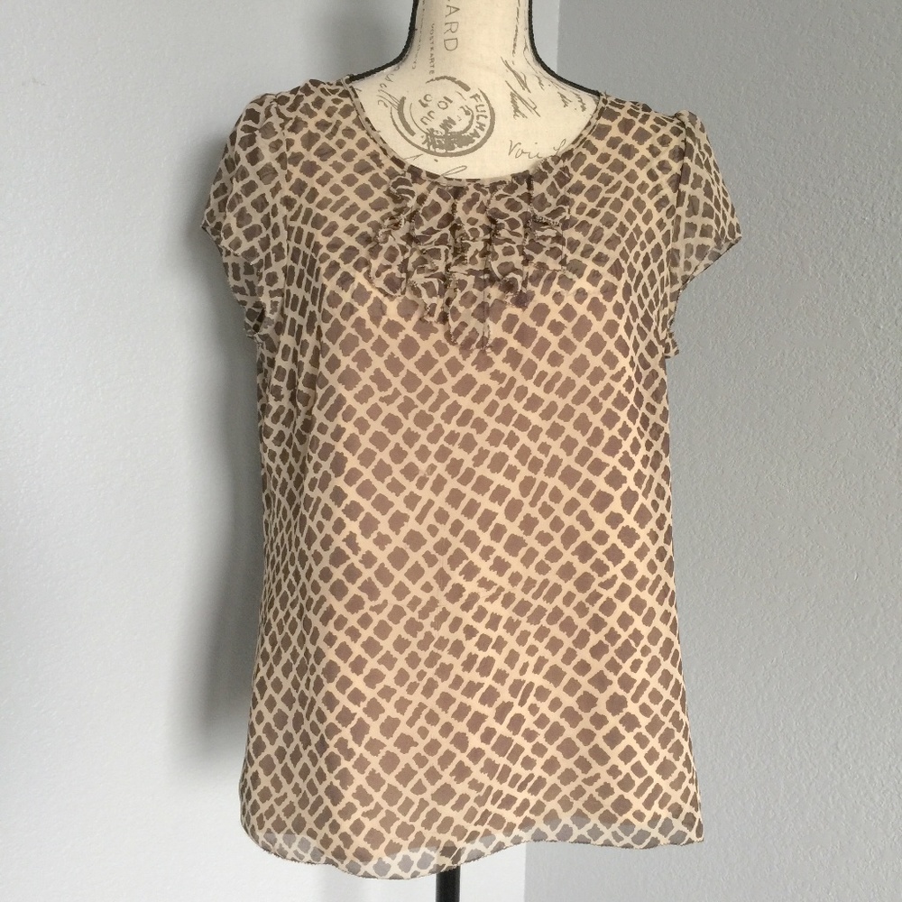 Cheetah Animal Print Blouse Size L